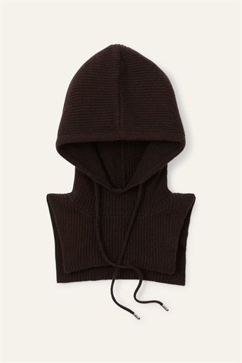 Ba&sh, CADETTO hooded neck warmer, Chocolat